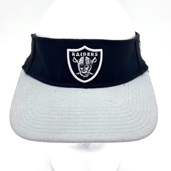 Las Vegas Raiders New Era NFL Adjustable Visor Cap Hat Hook and Loop Closure - Picture 1 of 16